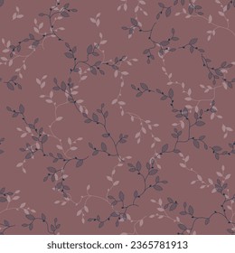 seamless pattern of branches and leaves