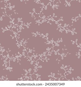 seamless pattern of branches and leaves