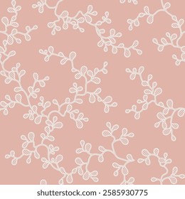 seamless pattern of branches and leaves