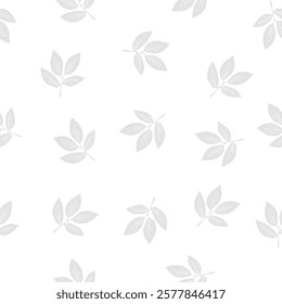 Seamless pattern branches with leaves. Design Beautiful print with leaves for textile vector.