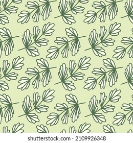 seamless pattern with branches and leaves. nature background, sketch, graphic print