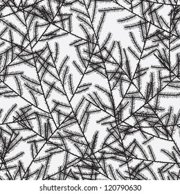 Seamless pattern with branches. Vector illustration