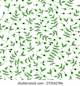 Seamless pattern with branches, vector illustration