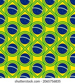 seamless pattern of brazil flag. vector illustration