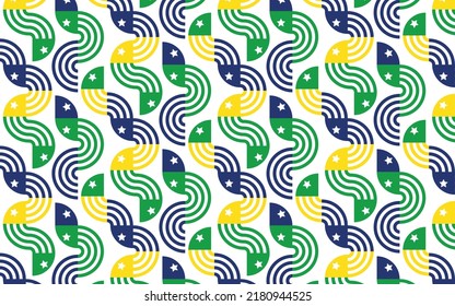 Seamless pattern for Brazil Independence Day September 7 isolated on transparent background.