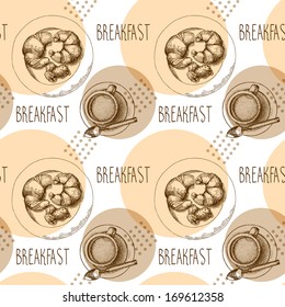 seamless pattern breakfast