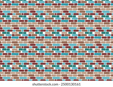 Seamless pattern with brick wall. Abstract bricks stones  background. Vector illustration.