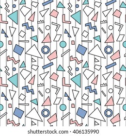 Seamless pattern in bright abstract retro style 2