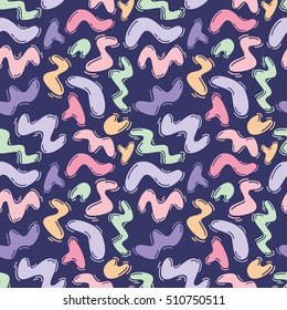 Seamless pattern in bright abstract retro style