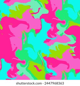 Seamless pattern with bright abstract spots. Vector illustration