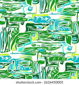 Seamless pattern with bright abstract spots. Vector illustration