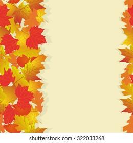 Seamless pattern with bright autumn leaves.