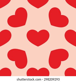 Seamless pattern bright, beautiful, color, heart on a pink background. February 14 Valentine's day