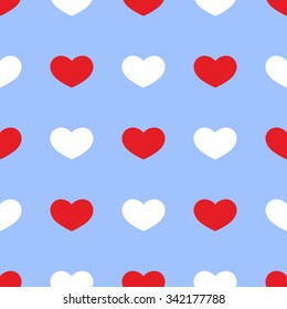 Seamless pattern bright, beautiful, color, heart on abeautiful background. February 14 Valentine's day