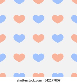 Seamless pattern bright, beautiful, color, heart on abeautiful background. February 14 Valentine's day