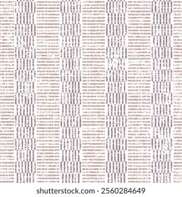 Seamless pattern with bright beige slube textured straight striped lines. Vector hypnotic Gerung textured background, 