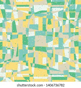 Seamless pattern. Bright camouflage consisting of intersections of arcs and circles. Fashionable coloring. Multicolor background. For stylish clothes.