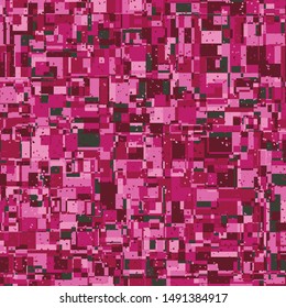 Seamless pattern. Bright camouflage consisting of intersections of squares and straight squares. Fashionable coloring. Multicolor background. For stylish clothes.