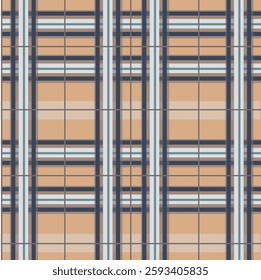 Seamless pattern in a bright checkered pattern on a brown background