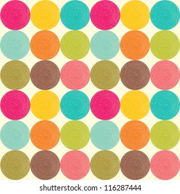 Seamless pattern with bright circles. Seamless pattern can be used for wallpaper, pattern fills, web page background, surface textures.