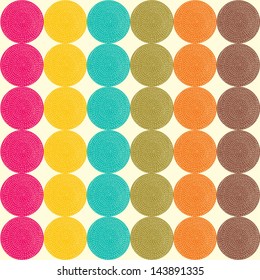 Seamless pattern with bright circles. Seamless pattern can be used for wallpaper, pattern fills, web page background, surface textures.
