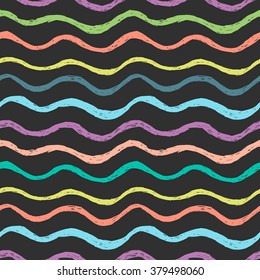 Seamless pattern with bright color waves