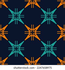 Nahtloses Muster mit hellen ethnisch geometrischen Ornamenten.