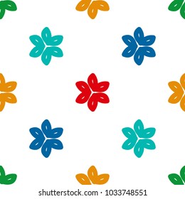 Seamless pattern with a bright floral geometric ornament.