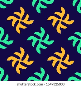 Seamless pattern with bright floral geometric ornament.