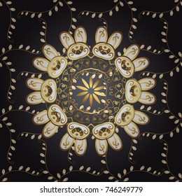 Seamless pattern with bright flowering carpet of plants on a gray, white and yellow colors.