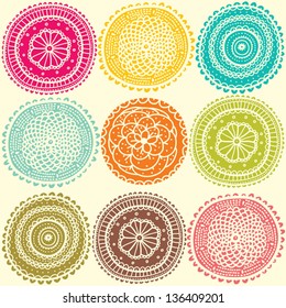 Seamless pattern with bright flowers. Seamless pattern can be used for wallpaper, pattern fills, web page background, surface textures.