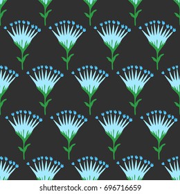 Seamless pattern with bright flowers. Floral background. Vector illustration