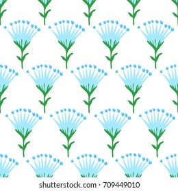 Seamless pattern with bright flowers. Floral background. Vector illustration
