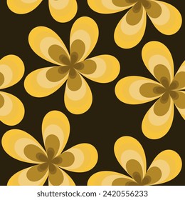 Seamless pattern with bright flowers, green leaves. Botanical pattern perfect for paper, cover, wallpaper, fabric, poster.