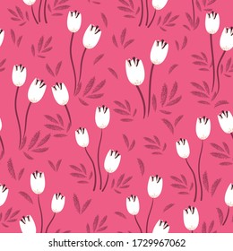 Patrón sin foco de flores y hojas brillantes. Ornamento floral de flores abstractas. Diseño para textiles, papel, embalaje, ropa de cama. Ilustración del vector