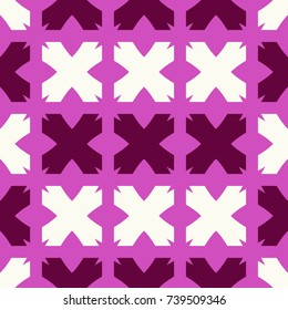 Seamless pattern with bright geometric crosses.