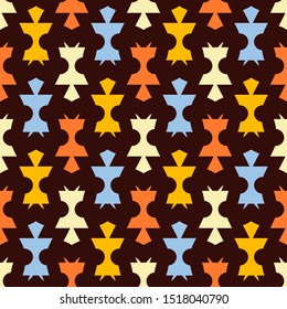 Seamless pattern with bright geometric elements.
