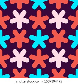 Seamless pattern with bright geometric elements.