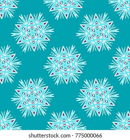 Seamless pattern with bright geometric elements. Beautiful abstract illustration.