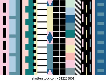 Seamless pattern with bright geometric lines