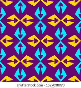 Seamless pattern with bright geometric ornament.