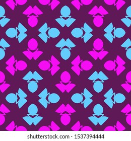 Seamless pattern with bright geometric ornament.