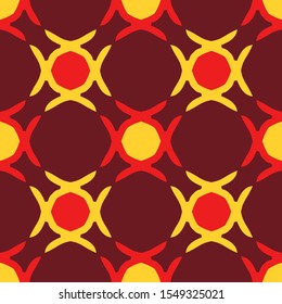 Seamless pattern with bright geometric ornament.