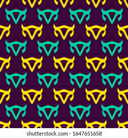 Seamless pattern with bright geometric ornament.
