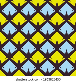 Seamless pattern with bright geometric ornament.