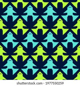 Seamless pattern with bright geometric ornament.