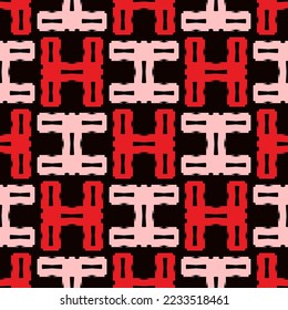 Seamless pattern with bright geometric ornament.