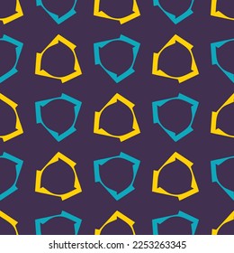 Seamless pattern with bright geometric ornament.