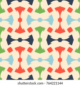 Seamless pattern with bright geometric ornament. Beautiful modern illustration.