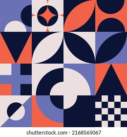 Seamless pattern with bright geometric shapes. Wallpaper design. Vector. Abstraction.  logo. card
